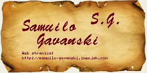 Samuilo Gavanski vizit kartica